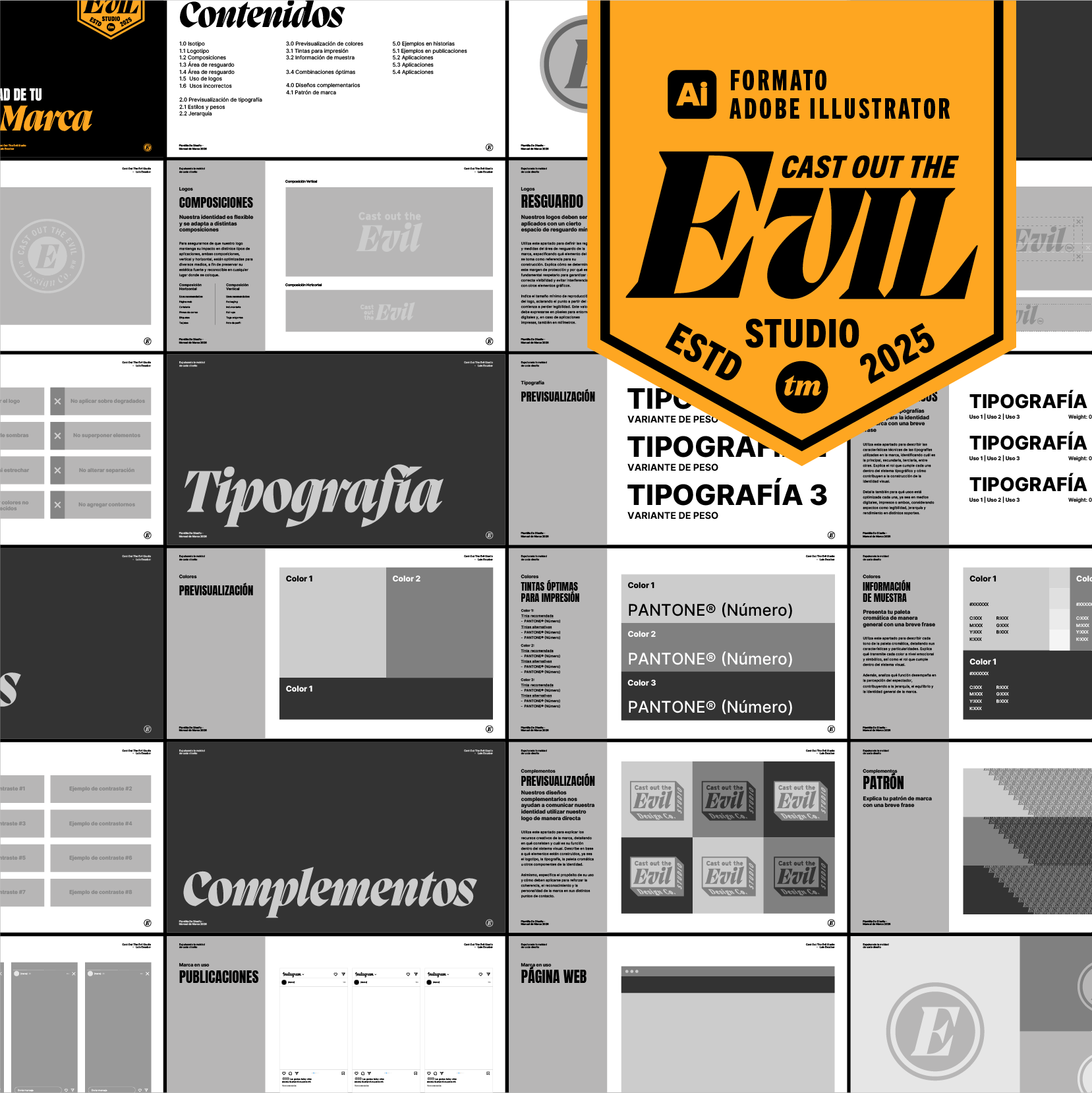 Plantilla de manual de marca - Cast Out The Evil Studio 2026